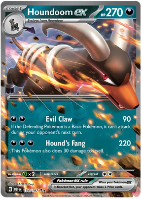 Houndoom ex Obsidian Flames Single Pokemon Card