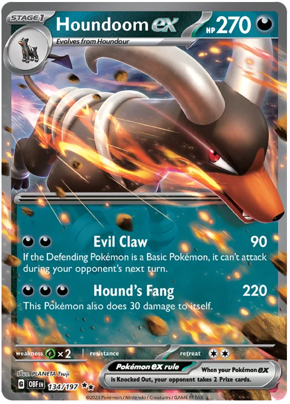 Houndoom ex Obsidian Flames Single Pokemon Card