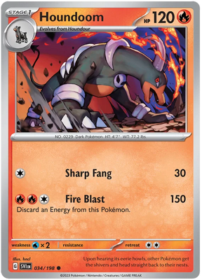 Houndoom Scarlet & Violet Base Set Pokemon Card Single