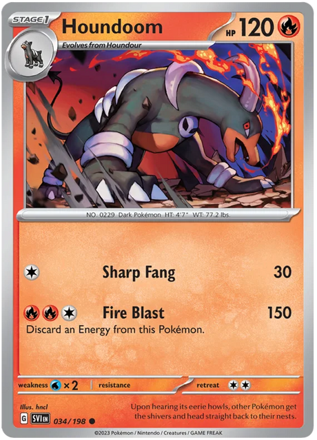 Houndoom Scarlet & Violet Base Set Pokemon Card Single