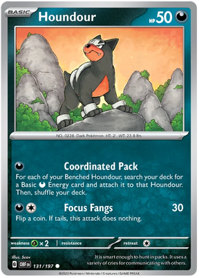 Houndour 131 Obsidian Flames Single Pokemon Card
