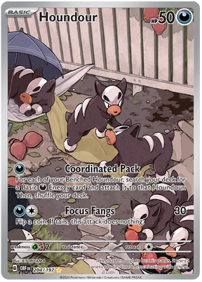 Houndour Illustration Rare Obsidian Flames Single Pokemon Card