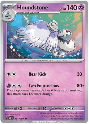 Houndstone Obsidian Flames Single Pokemon Card