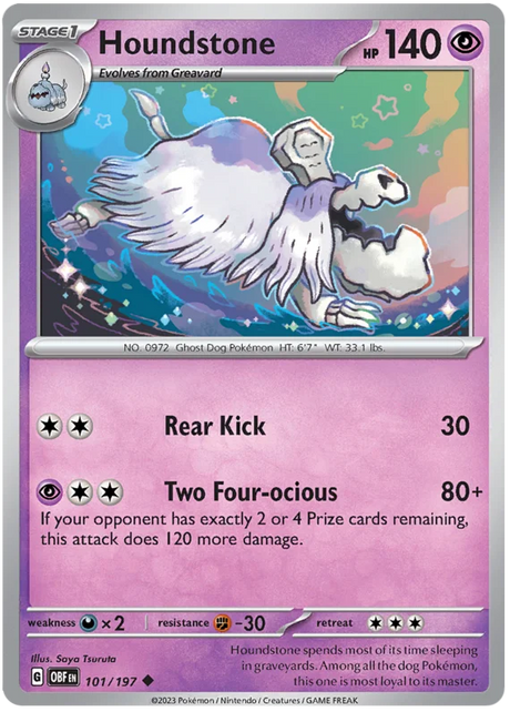 Houndstone Obsidian Flames Single Pokemon Card