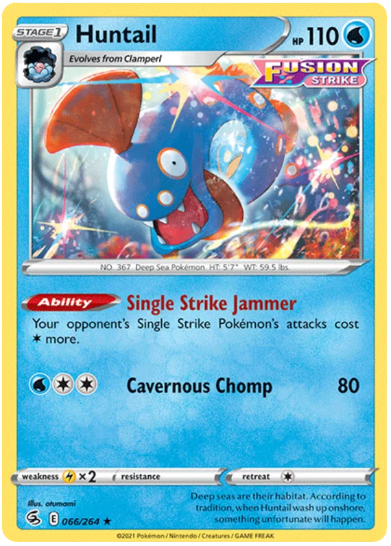 Huntail Fusion Strike Pokemon Card Singles 066/264