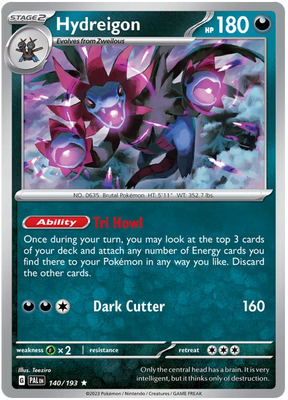 Hydreigon Paldea Evolved Single Pokemon Card