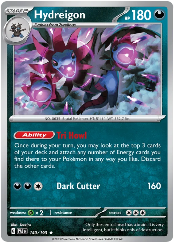 Hydreigon Paldea Evolved Single Pokemon Card