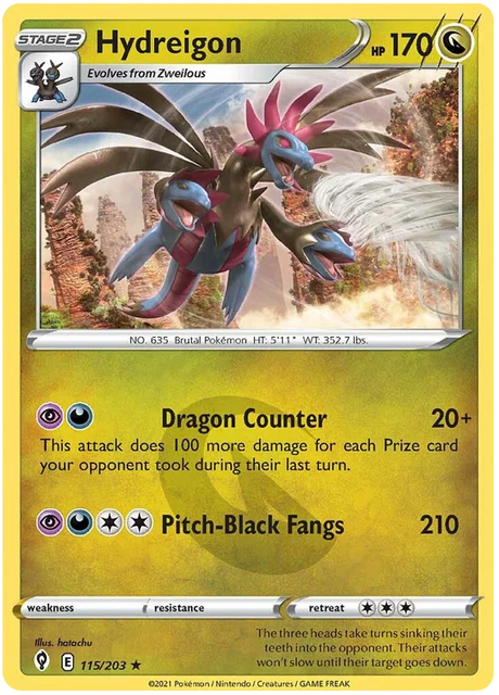 Hydreigon 115/203 - Pokemon TCG Evolving Skies card