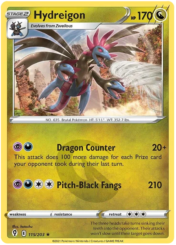 Hydreigon 115/203 - Pokemon TCG Evolving Skies card