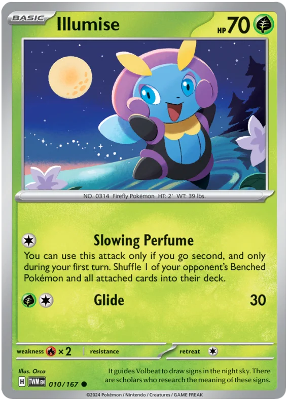 Illumise Twilight Masquerade Pokemon Single 010/167