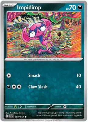 Impidimp Stellar Crown Pokemon Single Card 094/142