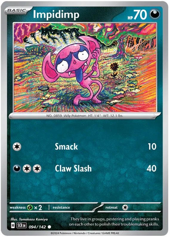 Impidimp Stellar Crown Pokemon Single Card 094/142