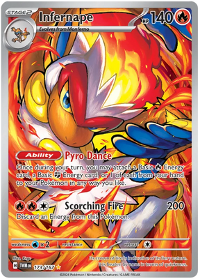 Infernape (Illustration Rare) Twilight Masquerade Pokemon Single 173/167