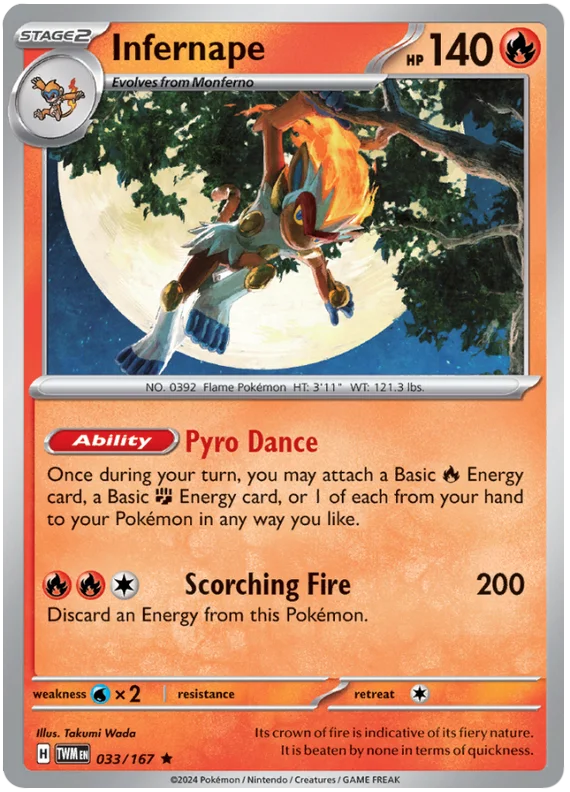 Infernape Twilight Masquerade Pokemon Single 033/167