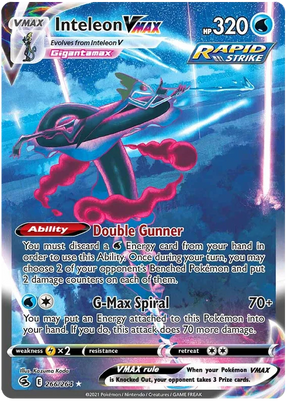 Inteleon VMAX Fusion Strike Pokemon Card Singles 266/264