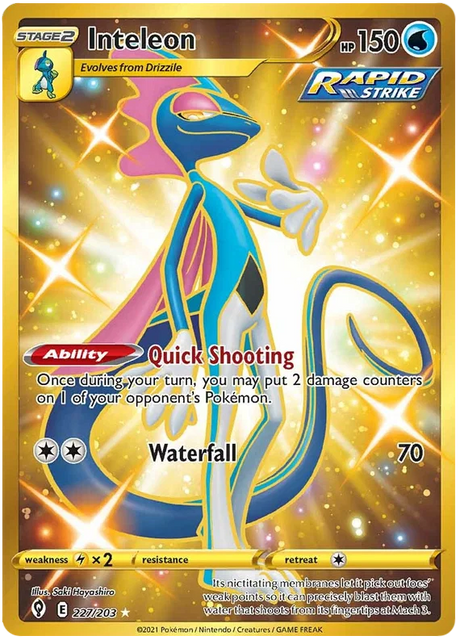 Inteleon (Secret) 227/203 - Pokemon TCG Evolving Skies card