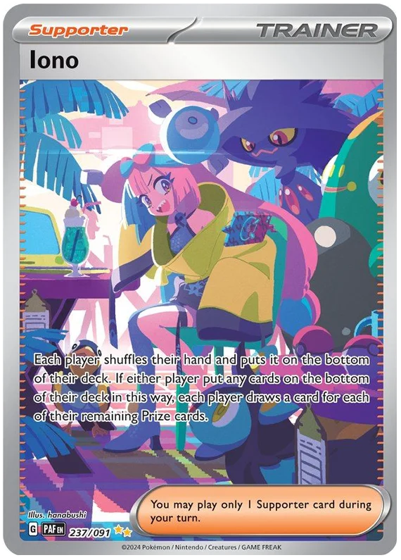 Iono Paldean Fates Pokemon Card Single 237/091