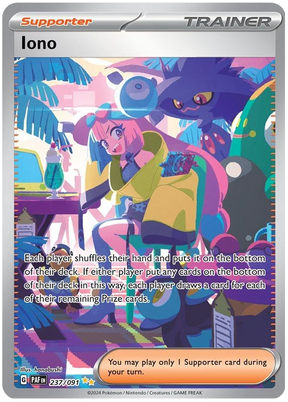 Iono Paldean Fates Pokemon Card Single 237/091