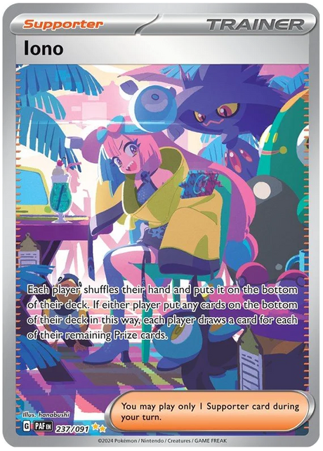 Iono Paldean Fates Pokemon Card Single 237/091