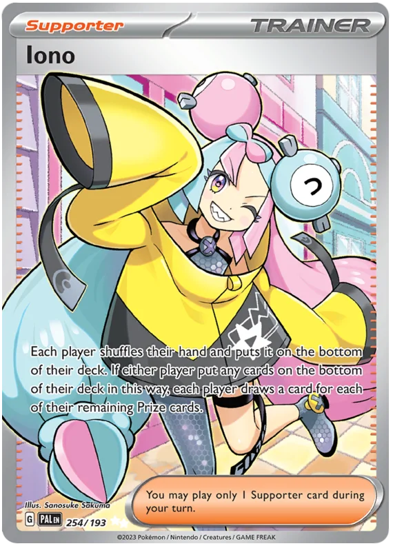Iono Full Art Paldea Evolved Single Pokemon Card