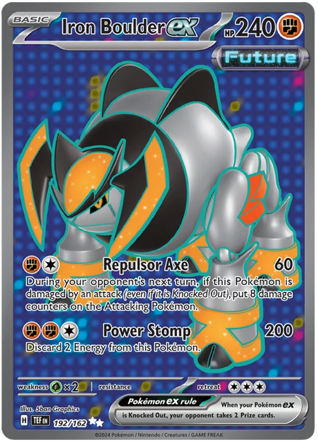 Iron Boulder ex Temporal Forces Pokemon Single 192/162