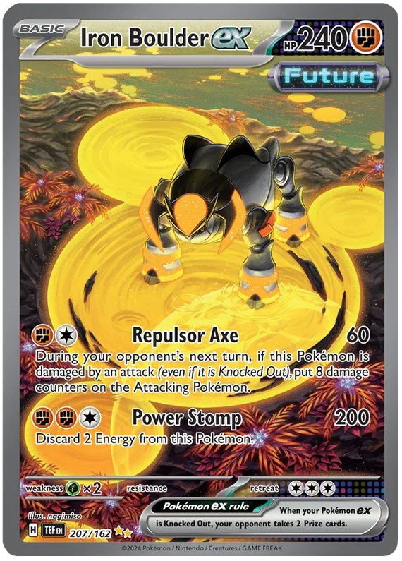 Iron Boulder ex Temporal Forces Pokemon Single 207/162