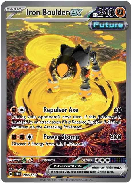 Iron Boulder ex Temporal Forces Pokemon Single 207/162