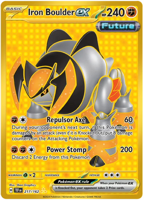Iron Boulder ex Temporal Forces Pokemon Single 207/162