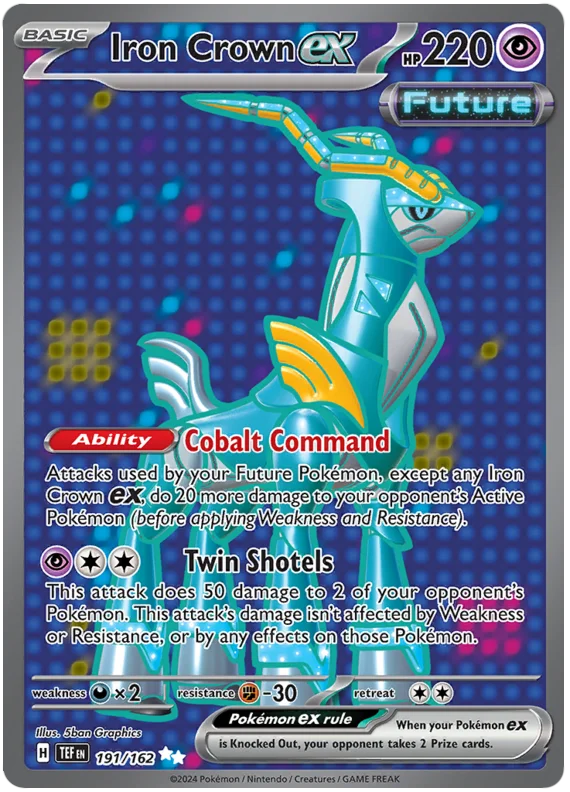 Iron Crown ex Temporal Forces Pokemon Single 191/162