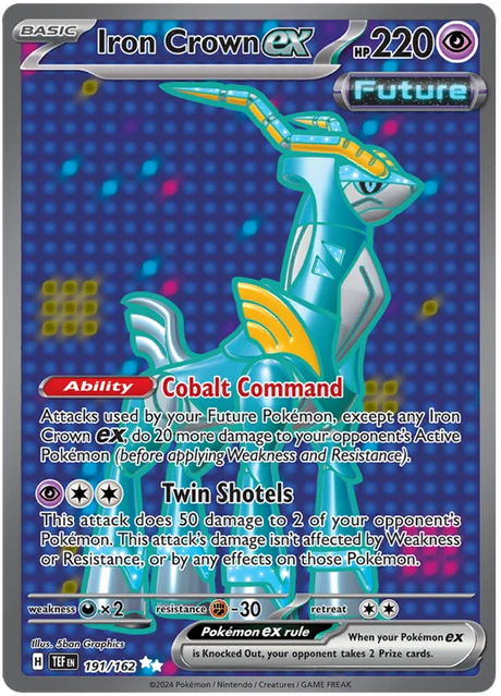 Iron Crown ex Temporal Forces Pokemon Single 191/162