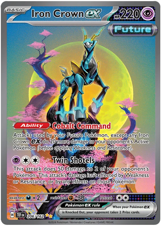 Iron Crown ex Temporal Forces Pokemon Single 206/162