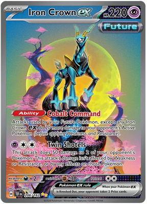 Iron Crown ex Temporal Forces Pokemon Single 206/162