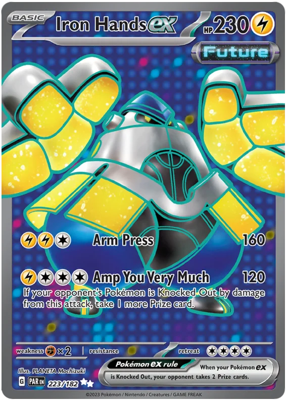 Iron Hands ex Full Art Paradox Rift Single Pokemon Card 223/182