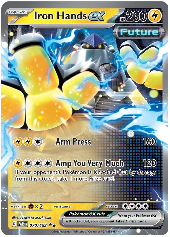 Iron Hands ex Paradox Rift Single Pokemon Card 070/182