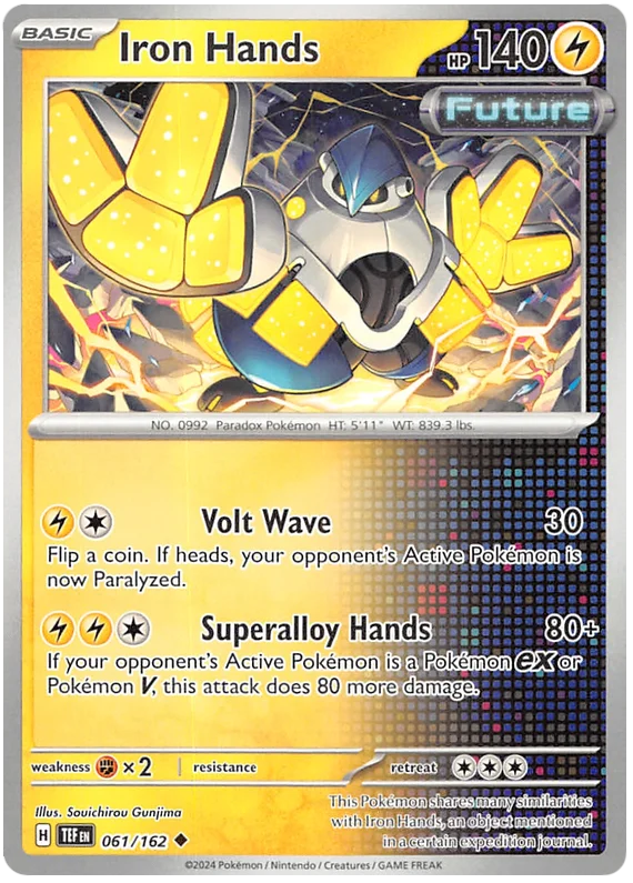 Iron Hands Temporal Forces Pokemon Single 061/162