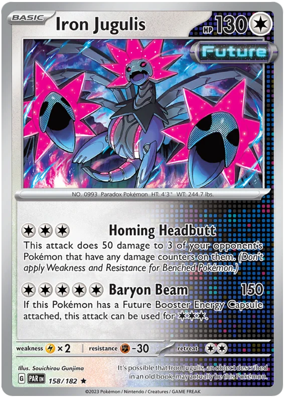 Iron Jugulis Paradox Rift Single Pokemon Card 158/182