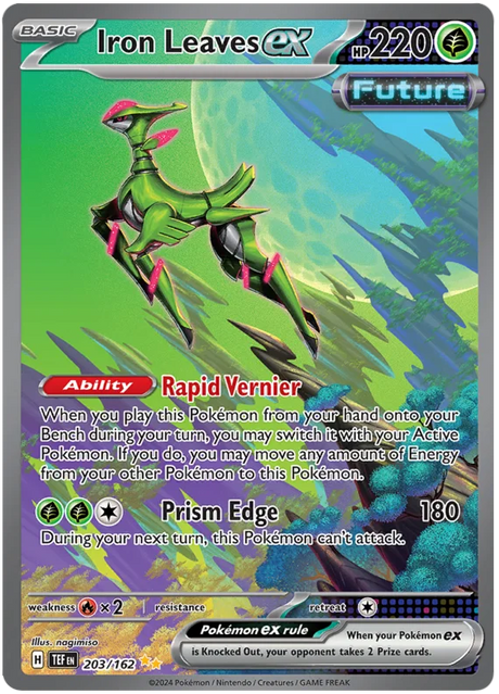 Iron Leaves ex Temporal Forces Pokemon Single 203/162