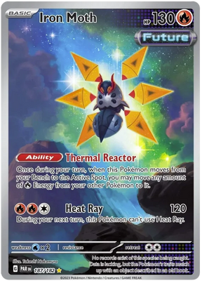 Iron Moth Illustration Rare Paradox Rift Single Pokemon Card 187/182