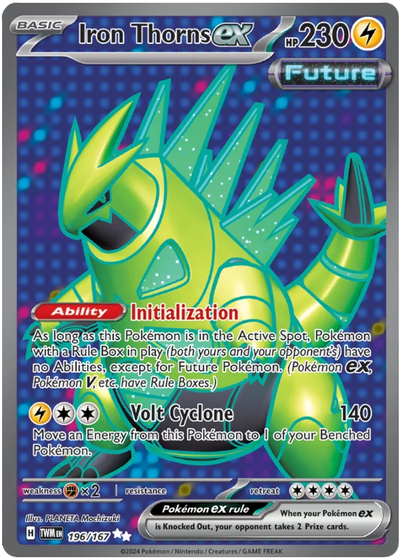 Iron Thorns ex (Full Art Rare) Twilight Masquerade Pokemon Single 196/167