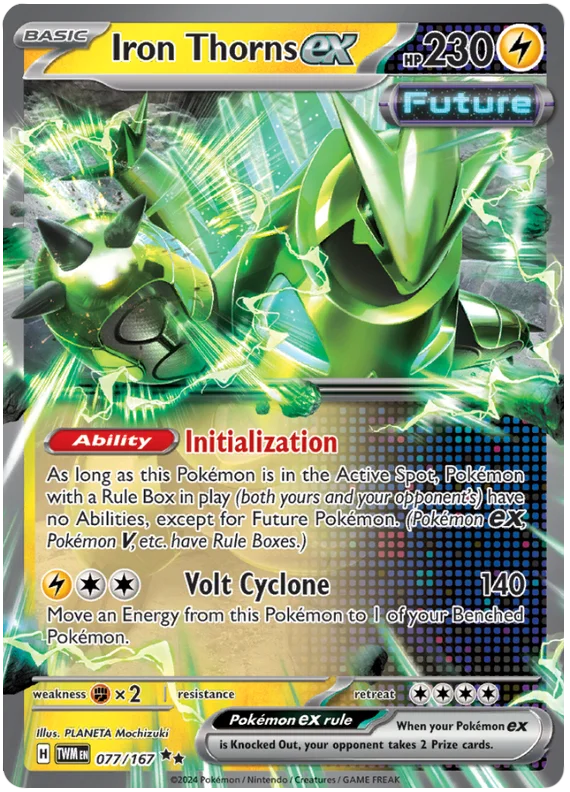 Iron Thorns ex Twilight Masquerade Pokemon Single 077/167