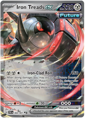 Iron Treads ex Paldean Fates Pokemon Card Single 066/091