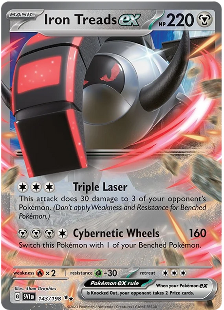 Iron Treads ex Scarlet & Violet Base Set Pokemon Card Single