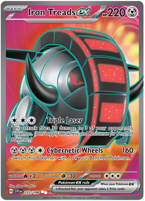 Iron Treads ex Full Art Scarlet & Violet Base Set Pokemon Card Single