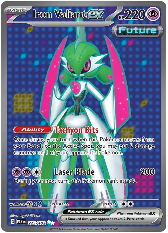 Iron Valient ex Full Art Paradox Rift Single Pokemon Card 225/182