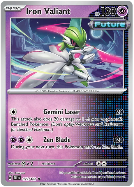 Iron Valiant Temporal Forces Pokemon Single 079/162