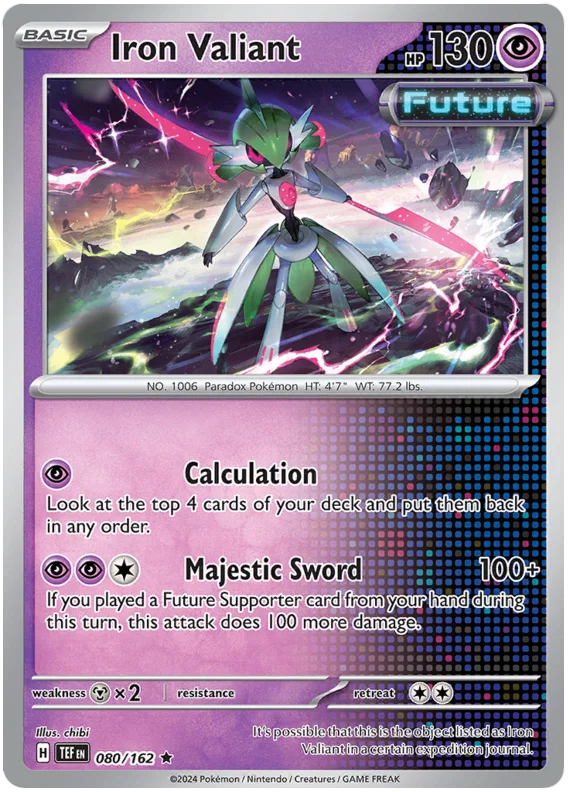 Iron Valiant Temporal Forces Pokemon Single 080/162