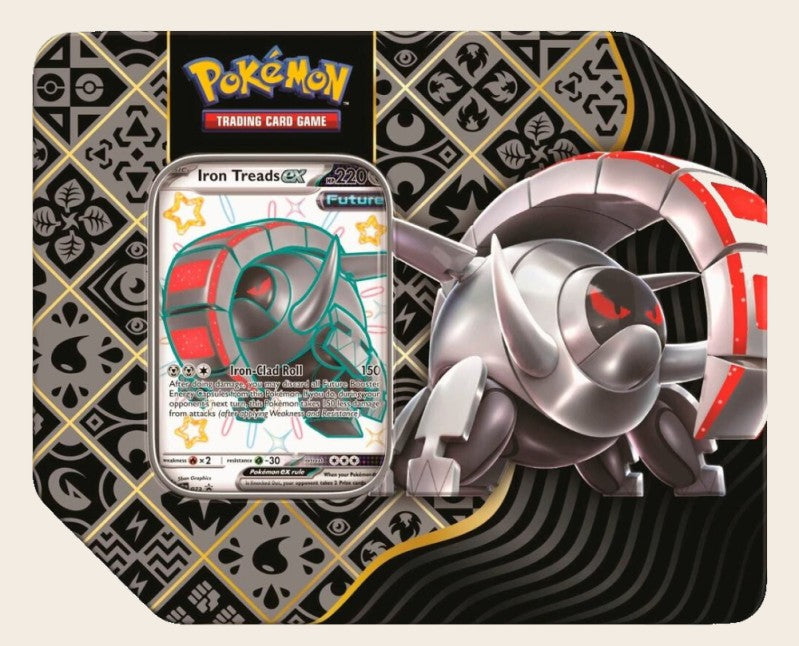 Pokemon Scarlet & Violet Paldean Fates Iron Treads ex Tin