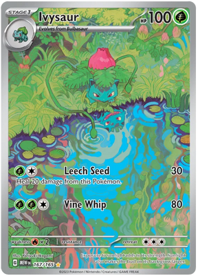 Ivysaur Illustration Rare 151 Single Pokemon Card