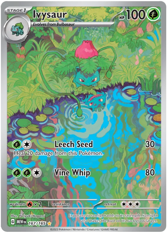 Ivysaur Illustration Rare 151 Single Pokemon Card