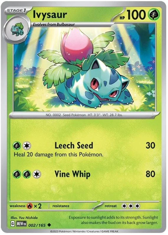 Ivysaur 151 Single Pokemon Card